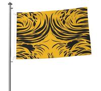 Bandiera gialla e nera senape da 0,9 m stampa su entrambi i lati bandiere da giardino bandiera da cortile per esterni bandiere per vacanze banner regalo con occhielli sfondo fotografico per interni ed