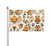 Bandiera gialla stampata con motivo floreale su entrambi i lati, 9,1 x 1,5 m, con occhielli, adatta per feste e decorazioni per patio