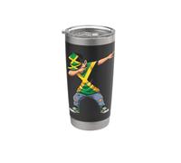 Bandiera giamaicana Dab Pose Caribbean Pride Bicchiere termico in acciaio inox doppia parete