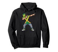 Bandiera giamaicana Dab Pose Caribbean Pride Felpa con Cappuccio