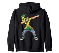 Bandiera giamaicana Dab Pose Caribbean Pride Felpa con Cappuccio