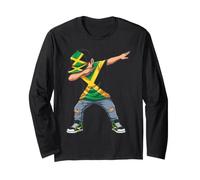 Bandiera giamaicana Dab Pose Caribbean Pride Maglia a Manica