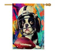 Bandiera giapponese per la casa del cane, 71 x 101 cm, double face, decorativa per esterni, football americano, rugby, sport, cuccioli, bandiera, per la casa, divertente per animali domestici