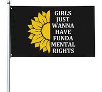 Bandiera Girls Just Wanna Have Fundamental Rights Bandiera Di Benvenuto Rinforzata 2 Occhielli Metallici Striscione All'Aperto, Per Feste Strada, All'Aperto Al Coperto, Eventi, 90x150cm