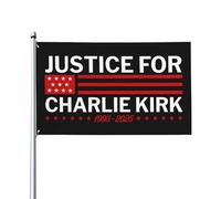 Bandiera "Giustizia per Charlie Kirk", arazzo da giardino per esterni con 2 occhielli