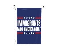 Bandiera "Gli immigrati rendono grande l'America" - 12x18 yard
