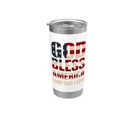 Bandiera God Bless America Bicchiere termico in acciaio inox doppia parete