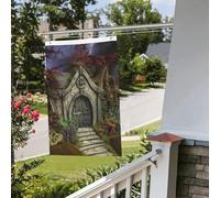 Bandiera gotica da giardino delle fate, 6 x 90 cm, per esterni e interni, primavera, estate, autunno, inverno, bandiere da giardino con occhiello verticale su entrambi i lati, per decorazioni da