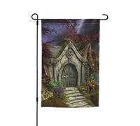 Bandiera gotica da giardino fatata 30,5 x 45,7 cm, per primavera, estate, autunno, inverno, bandiere stagionali su entrambi i lati, bandiere per le vacanze, per esterni, interni, cortile, bandiera