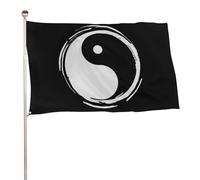 Bandiera grande da esterno a tema Tiayead Yin e Yang - Tai Chi, decorazioni per feste, dimensioni 3x5 piedi.