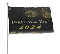 Bandiera grande per feste di Capodanno 2, tema esterno, 2x3 piedi (60x90 c