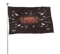 Bandiera grande per feste di Capodanno 3, tema 2x3 piedi (60x90 cm).