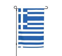 Bandiera greca Bandiera decorativa da giardino 30,5 x 45,7 cm, 100% fibra di poliestere, tessuto spesso, universale per tutte le stagioni