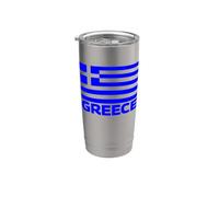 Bandiera greca della Grecia Uomini Donne Bambini ellenico Bicchiere termico in acciaio inox doppia parete