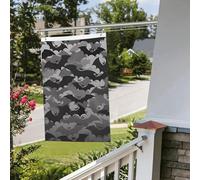 Bandiera grigia con pipistrelli di Halloween, 6 x 0,9 m, per interni ed esterni, primavera, estate, autunno, inverno, da giardino, con occhiello, verticale, su entrambi i lati, bandierine per