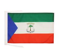 BANDIERA GUINEA EQUATORIALE 45x30cm - BANDIERINA EQUATOGUINEANA 30 x 45 cm cordicelle - AZ FLAG