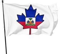 Bandiera haitiana Canada Maple Leaf-1 Sottomarino SSBN Deterrente Bandiera di pattuglia Stampa singola Decorativa Giardino Esterno Bandiera 3x5 Ft