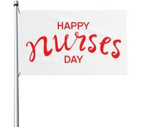Bandiera Happy Nurses Week Day 2022 Bandiera In Poliestere 2 Occhielli Metallici Decorazione Striscione All'Aperto, Per All'Aperto Al Coperto, Celebrazioni, Balcone, 90x150cm