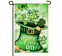 Bandiera Happy St Patrick’S Day Shamrock Lucky Clover Bandiere Da Giardino Durevole Con Occhielli Flag Per Ristoranti Esterno Giardino 70X102Cm