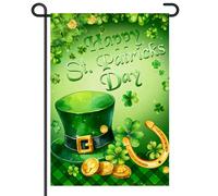Bandiera Happy St Patricks Day Lucky Clover Shamrock Bandiere Da Giardino Personalizzata Resistente Striscioni Di Bunting Per Balcone Parata Conferenza 70X102Cm