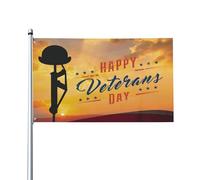 Bandiera Happy Veterans Day 3x5 Grazie Veterans Yard Flag Omaggio ai veterani Bandiera patriottica 3x5 Independence Day Soldier Banner Memorial Day Bandiera 3x5 Ft Outdoor Outside Flag For Yard Sign