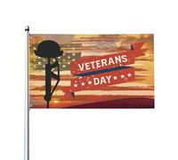 Bandiera Happy Veterans Day 3x5 Grazie Veterans Yard Flag Omaggio ai veterani Bandiera patriottica 3x5 Independence Day Soldier Banner Memorial Day Bandiera 3x5 Ft Outdoor Outside Flag For Yard Sign