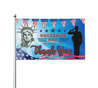 Bandiera Happy Veterans Day 3x5 Grazie Veterans Yard Flag Omaggio ai veterani Bandiera patriottica 3x5 Independence Day Soldier Banner Memorial Day Bandiera 3x5 Ft Outdoor Outside Flag For Yard Sign