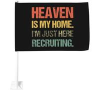 Bandiera Heaven Is My Home I'M Just Here Recruiting Bandiera Della Brezza 2 Occhielli Metallici Striscione All'Aperto, Per Eventi, All'Aperto Al Coperto, Balcone, 90x150cm