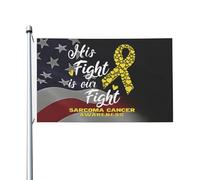 Bandiera His Fight Is Our Fight Sarcoma Cancer Awareness 90x150cm