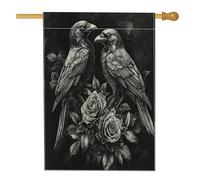 Bandiera horror gotica per Halloween, 71 x 101 cm, double face, decorativa per esterni, vintage, gotica, spaventosa, lapide frontyard in lino, raccapricciante per esterni, piccola bandiera per prato