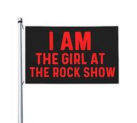 Bandiera I Am The Girl At The Rock Show per camera da letto per ragazzi, bandiera personalizzata su due lati da parete per spiaggia, 9,1 x 1,5 m, arazzo I Am The Girl At The Rock Show, dormitorio
