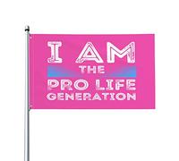 Bandiera I Am The Pro Life Generation 3x5 All Loves Matter Bandiera 9,1 x 1,5 m con occhiello in metallo Bandiere Banner Segnaletica da giardino