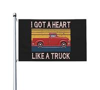 Bandiera I Got A Heart Like A Truck 3x5 Bandiera divertente bifacciale per esterni per patio 9,1 x 1,5 m, Arazzo I Got A Heart Like A Truck per ufficio