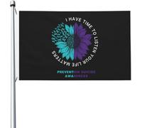 Bandiera I Have Time To Listen Your Life Matters Prevention Suicide Awareness Bandiera Della Brezza 2 Occhielli Metallici Striscione All'Aperto, Per Feste Strada, Balcone, 90x150cm