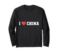 Bandiera I Love China Maglia a Manica