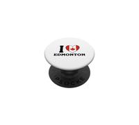 Bandiera I Love Edmonton Canada a forma di cuore PopSockets PopGrip Adesivo