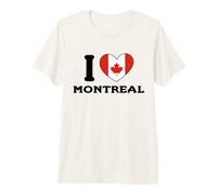 Bandiera I Love Montreal Canada a Forma di Cuore Maglietta Premium