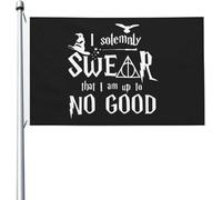 Bandiera I Solemnly Swear That I Am Up To No Good Stagione Bandiera 2 Occhielli Metallici Resistente Alle Intemperie Striscione All'Aperto, Per Eventi, Feste Estive, Balcone, 90x150cm