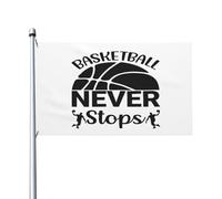 Bandiera Il Basket Non Si Ferma Mai! Durevole Garden Flag Decor Bandiere Pirata Per Home Interno Eventi 3X5Ft