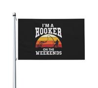 Bandiera I'm A Hooker On The Weekends Bandiere da Balcone 90X150cm | Colori Vivaci Flag Personalizzata Bandiera Pirata per Decorazione Parata All'aperto