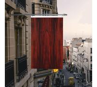 Bandiera in legno rosso, 9,5 x 1,5 m, bandiere da giardino per esterni, resistenti, con occhielli, bandiere decorative da cortile, grande striscione per feste esterne e interni, decorazione per la