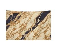 Bandiera in marmo con 4 occhielli, bandiere su un lato in poliestere resistente, striscioni resistenti alle intemperie per dormitori, feste, riprese, festival, decorazione 61 x 88,9 cm