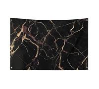 Bandiera in marmo nero oro 3x5 Ft No Fade Bandiera di benvenuto Giardino Cortile Casa Bandiere Decorative Garden Yard Cartello Interno Esterno Banner Party Home Decor