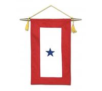 Bandiera in nylon blu 1 stella, 20,3 x 38,1 cm