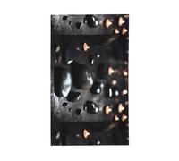 Bandiera in pietra a forma di cuore misterioso nero. Bandiera decorativa per esterni 0,9 x 1,5 m, striscione verticale in poliestere. Adatto per l'uso come decorazione esterna