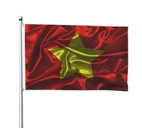 Bandiera In Stile Seta Del Vietnam Del Nord Garden Flag Divertente Bandiere Di Benvenuto Durevole Bandiera Da Cortile Per Fattoria Patio Interni 90X150 Cm