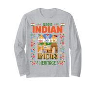 Bandiera Indiana, Idea per Donne, Bandiera Indiana Maglia a Manica