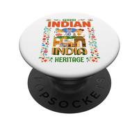 Bandiera indiana, idea per donne, bandiera indiana PopSockets PopGrip Adesivo