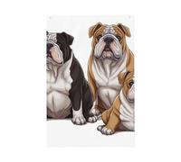 Bandiera inglese Bulldogs 0,9 x 1,5 m, bandiere da giardino vivaci su entrambi i lati, striscione di benvenuto stagionale con occhielli in ottone decorazione sfondo fotografico per cortile, portico