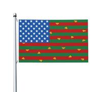 Bandiera Inizia Il Christmas Stripes Resistente Ai Raggi Uv Garden Flag Colore Vivido Bandiere Pirata Per Eventi Home Interno 3X5Ft